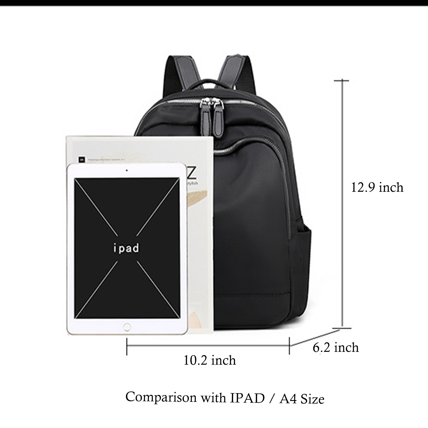 Nylon Spacious Cute Stylish Office Ladies Fashion Backpack 5