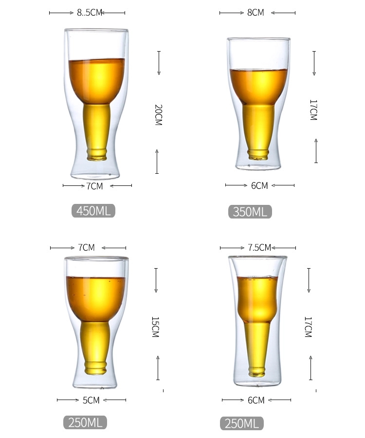 Beer Glasses,Coffee Mug with Insulated Double-Walled Design 2
