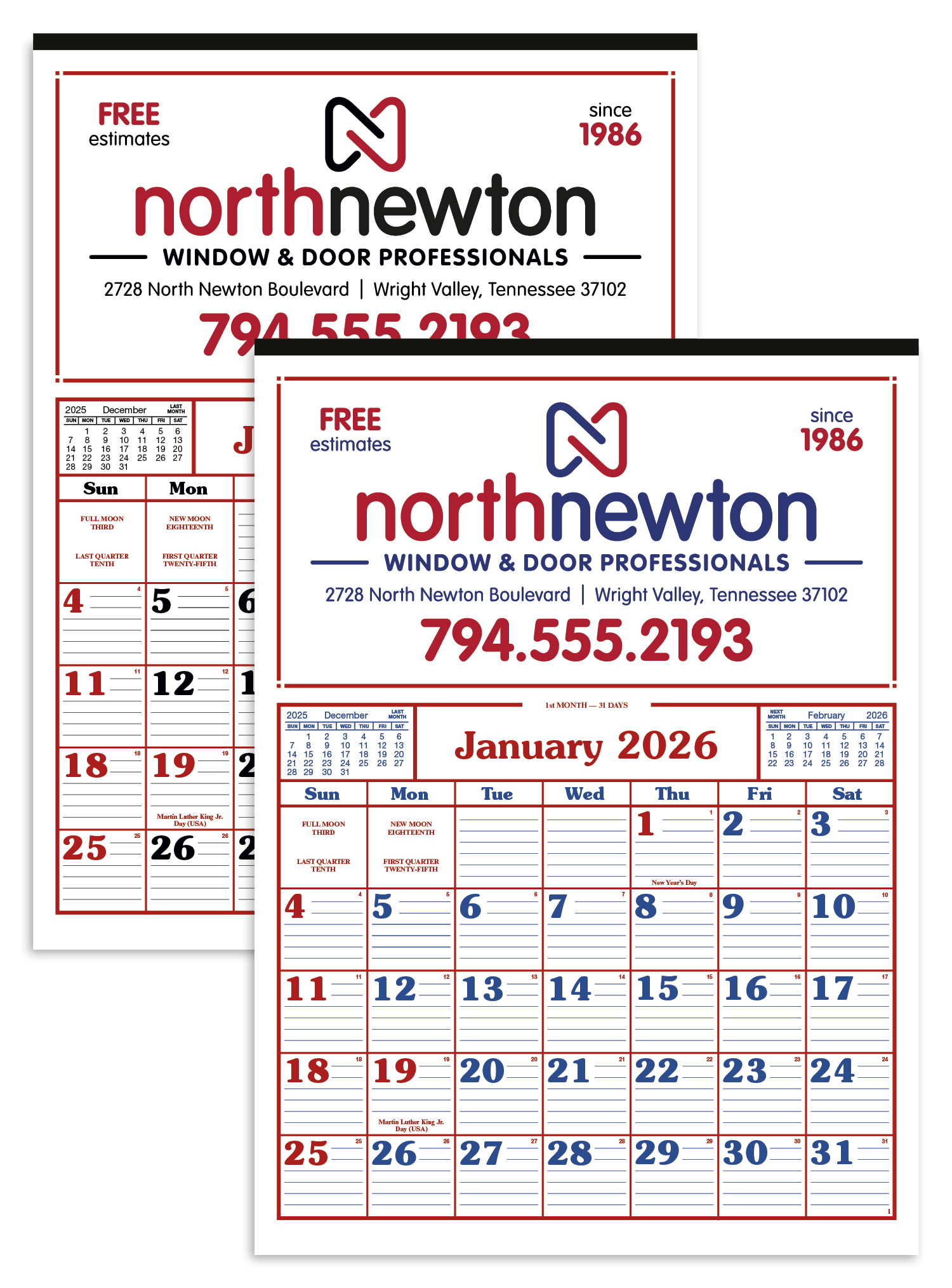 Skinner & Kennedy® Commercial 12-Sheet Calendar 24