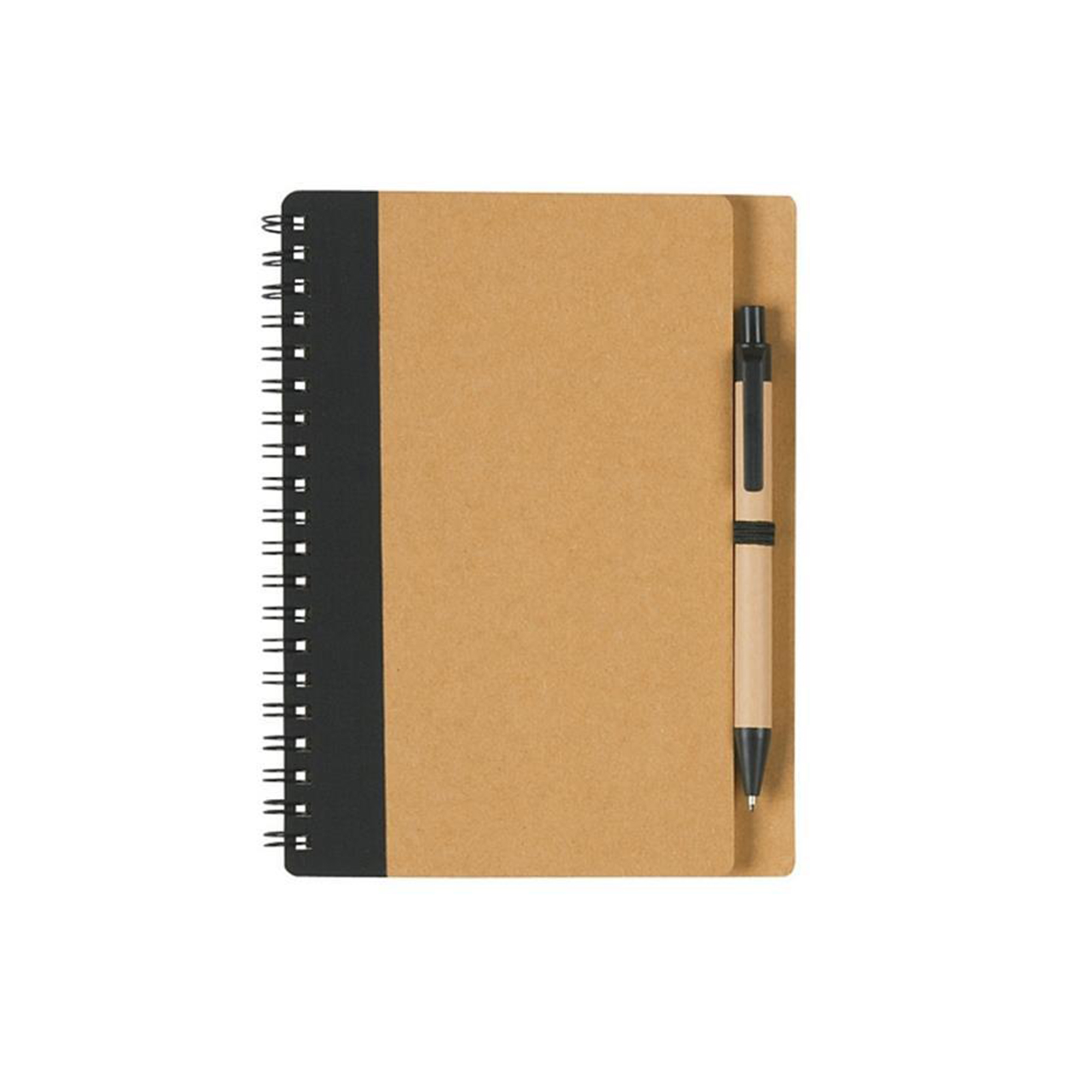 Kraft Cover Spiral Notebook With Elastic Pen Loop 5