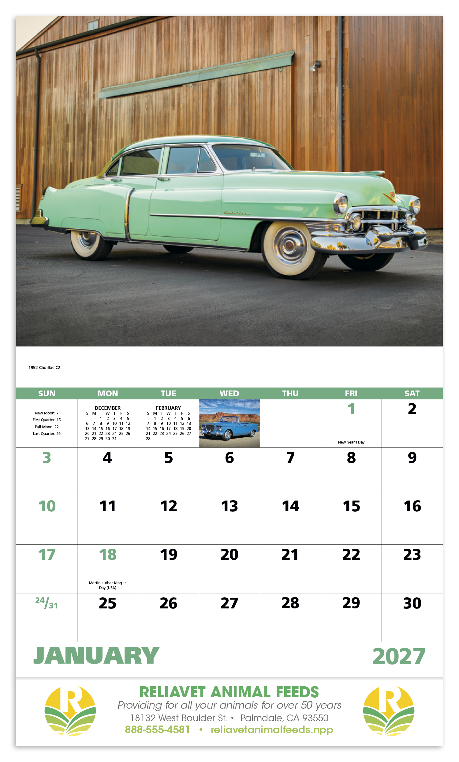 Good Value™ Classic Autos - Stapled Calendar 65
