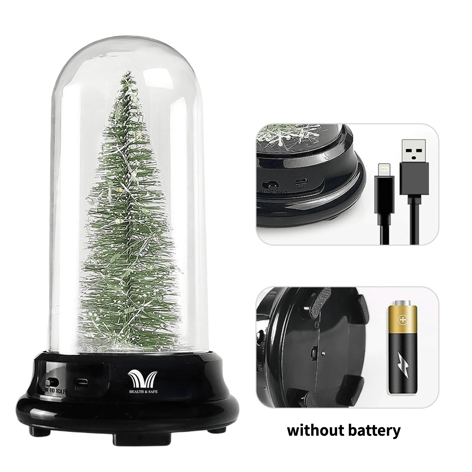 Christmas Tree In Glass Dome 3