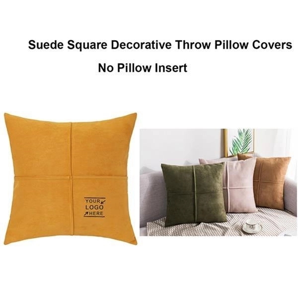 Suede Decorative Throw Pillow Covers 5