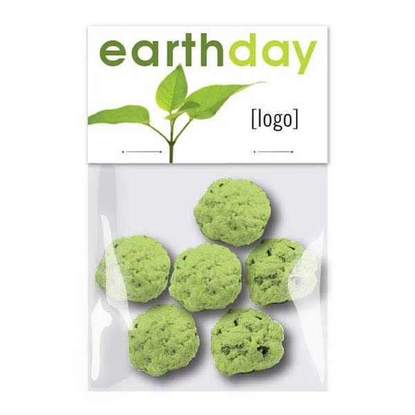 Earth Day Seed Paper Bomb, Cello 6 Pack 5
