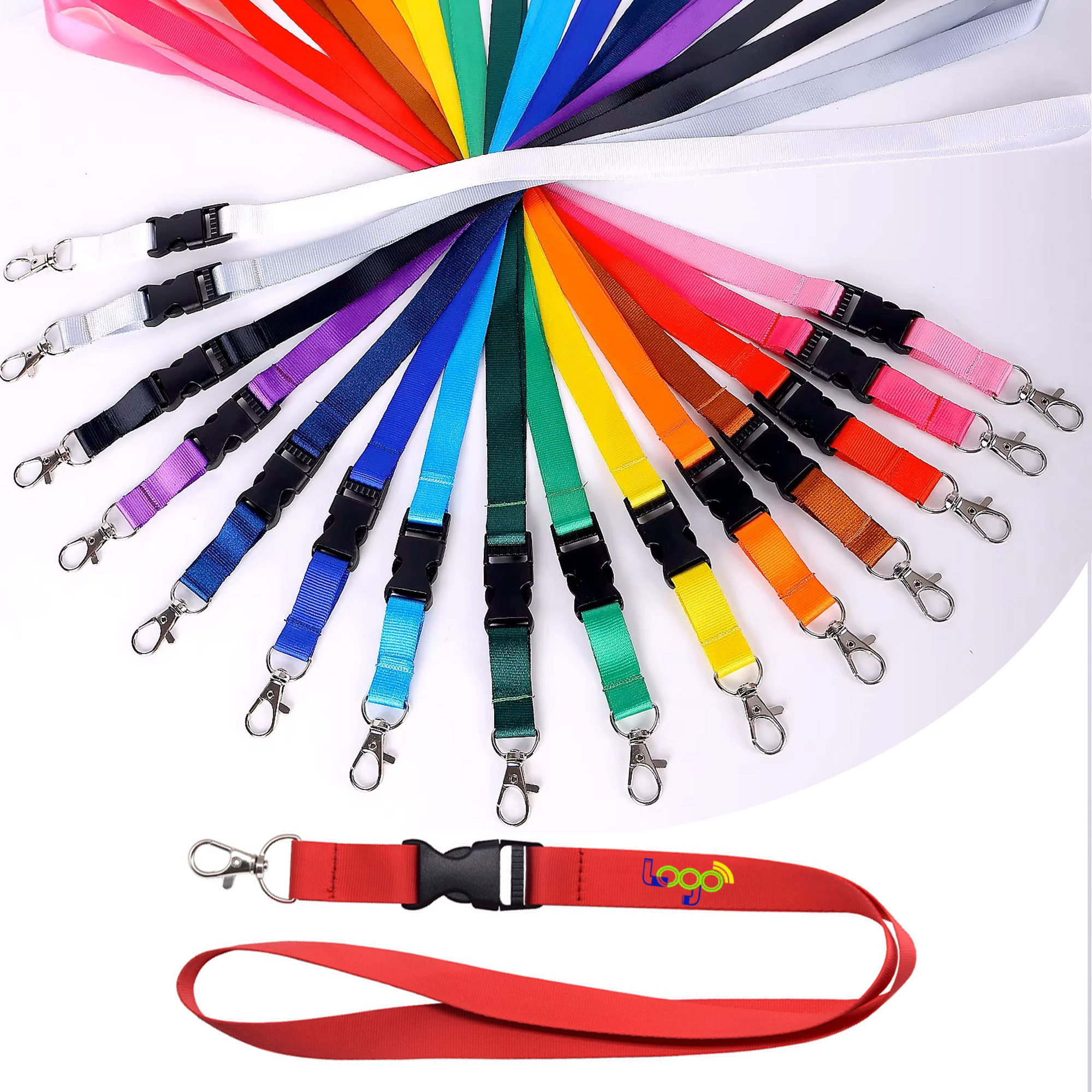 Wide Polyester Lanyard With Buckle 2