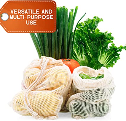 100% Organic Cotton Mesh Produce Bags 4