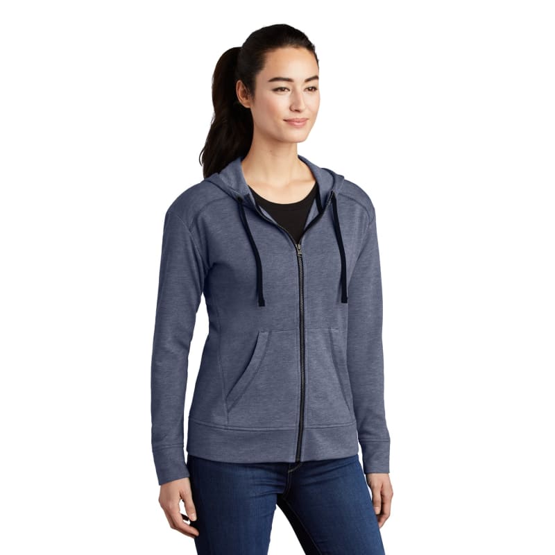 Sport-Tek Women's PosiCharge Tri-Blend Wicking Fleece Full-Zip Hooded Jacket 12