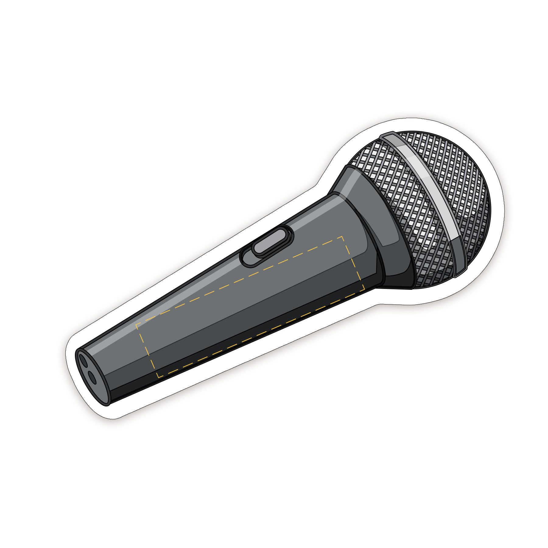 Microphone Shaped NoteKeeper™ Magnet 20 Mil 4