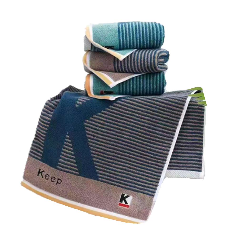 Premium Velour Jacquard Strip Hand Towel Beach Towel 3