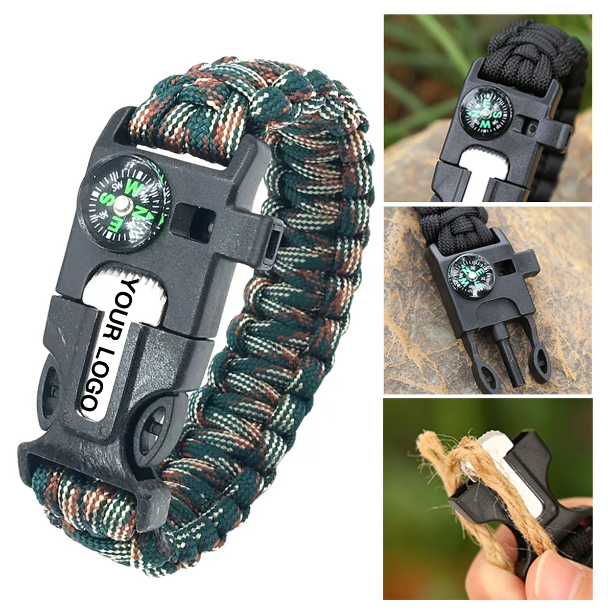 Outdoor Survival Bracelet with Emergency Tools 1