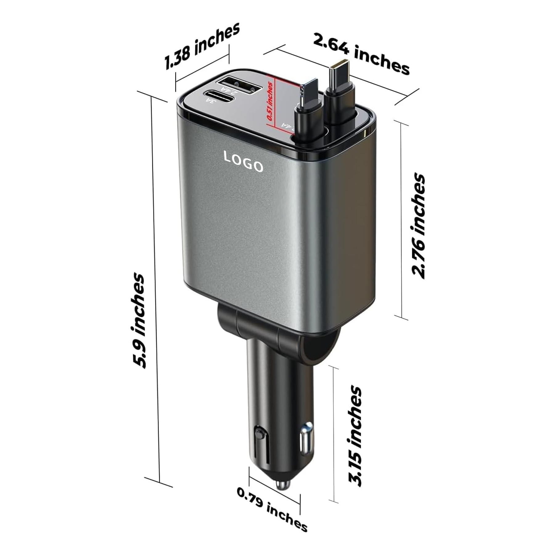 Retractable Car Charger 1