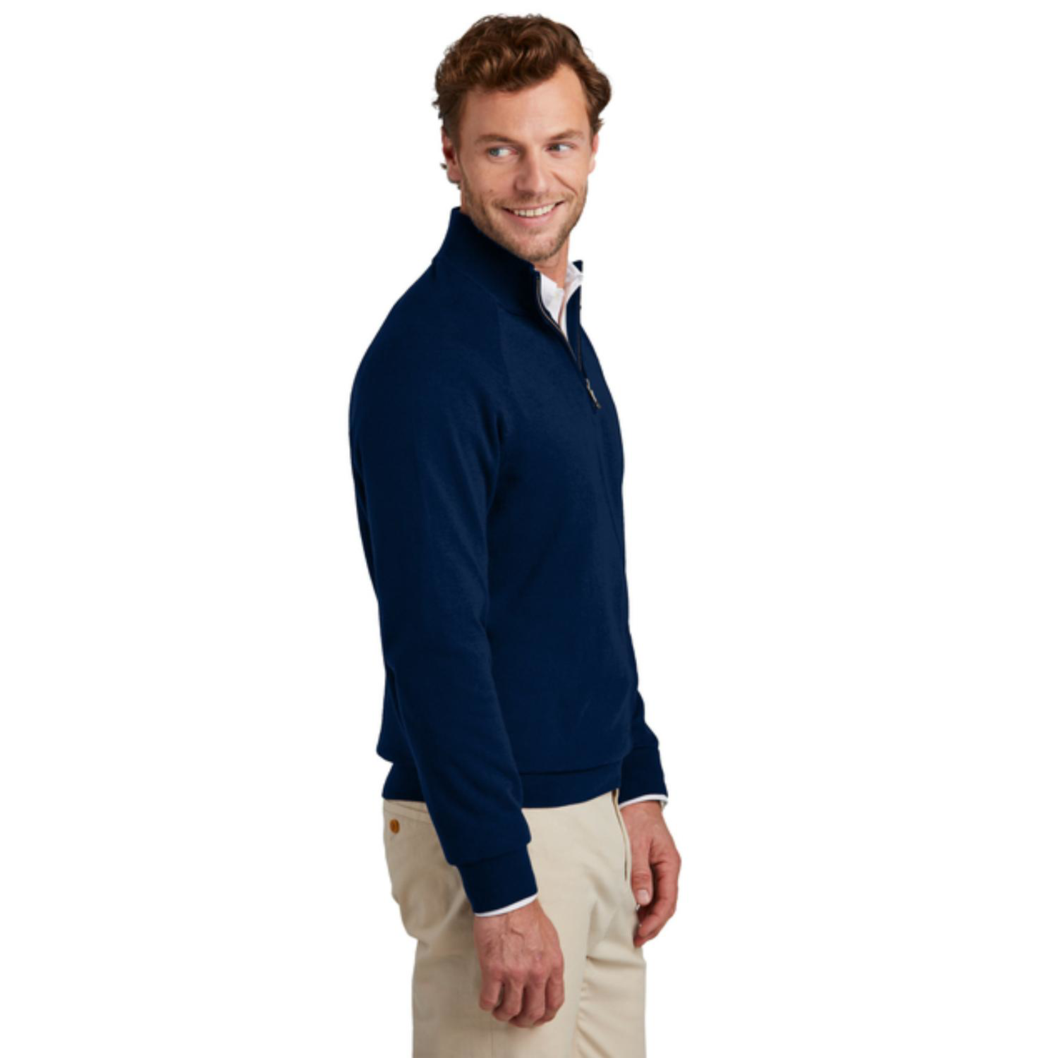 Brooks Brothers® Men’s Cotton-Stretch 1/4-Zip Pullover Sweater 1