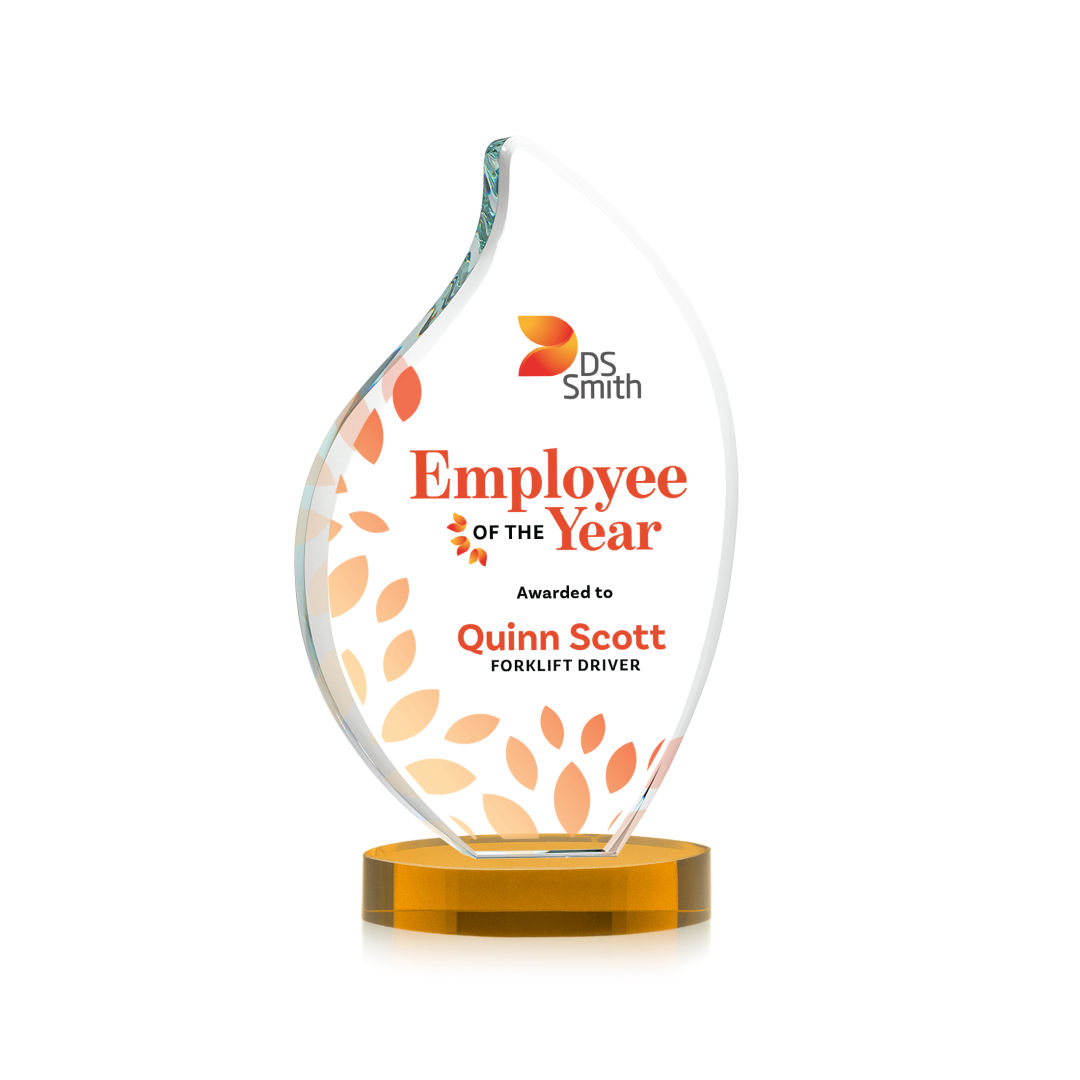 Odessy Flame VividPrint™ Award on Alberton Base - Amber 6