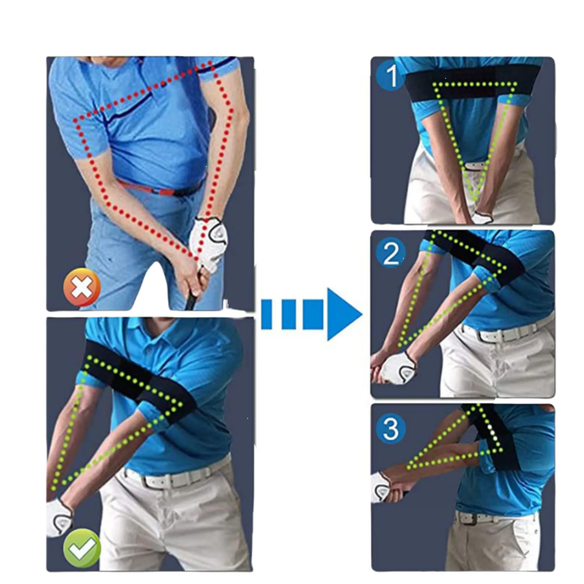 Golf Training Aid - Swing Correcting Arm Band 3