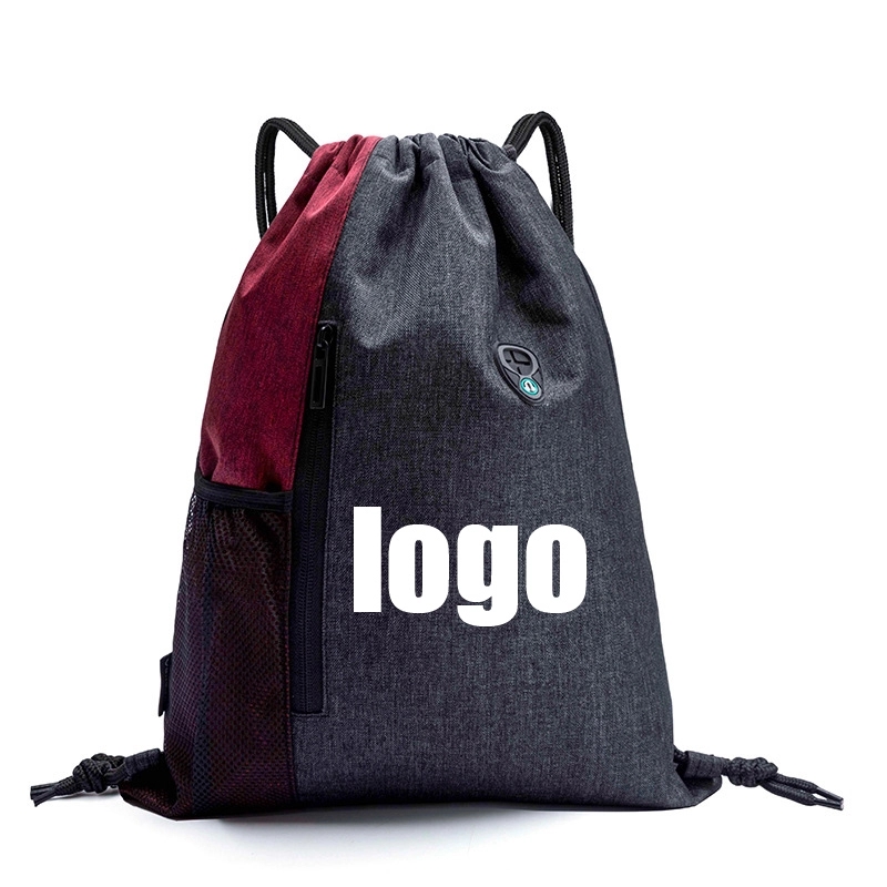 Custom Drawstring Backpack with Earphone Hole & Sport Bag 9