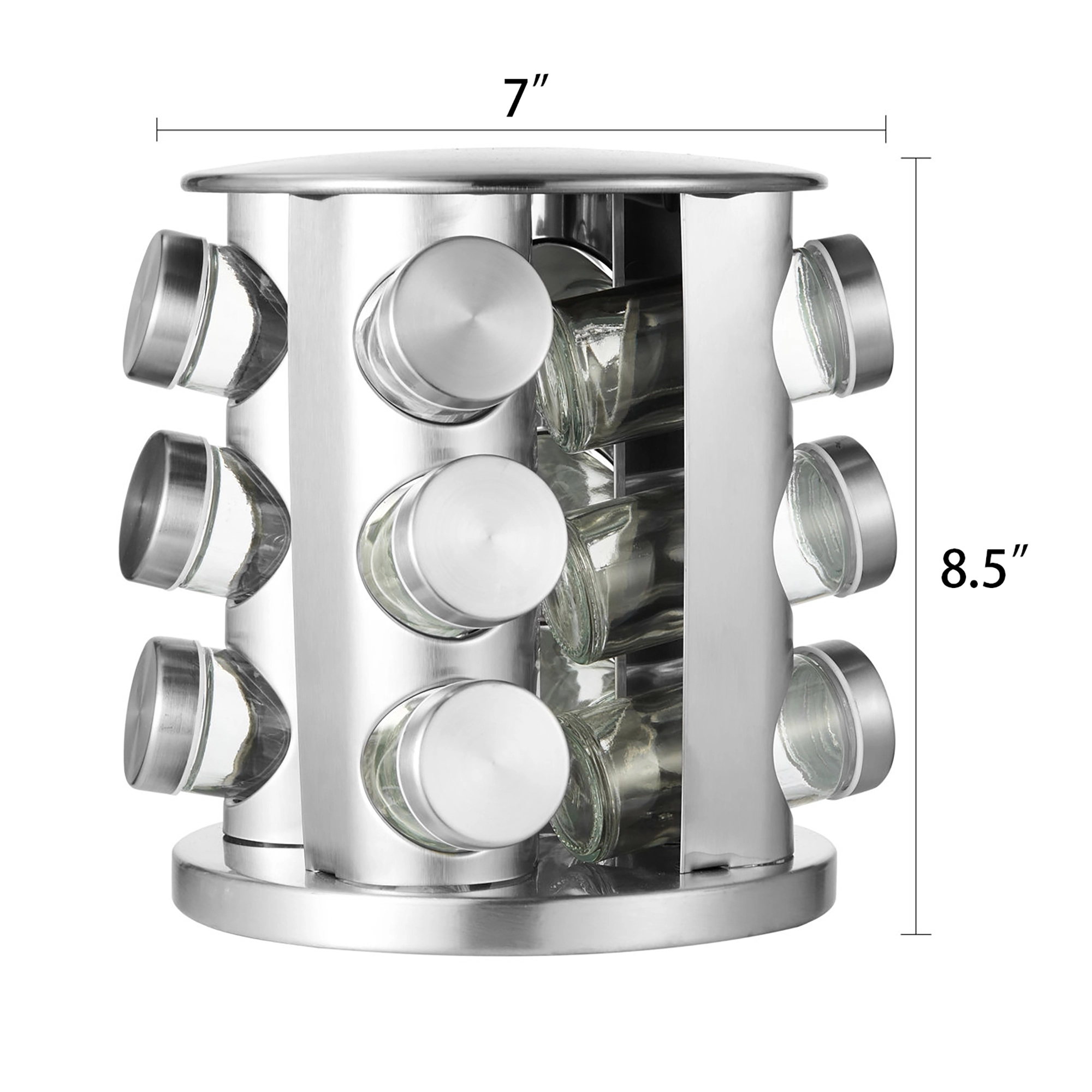 12-Jar Revolving Countertop Spice Rack 3