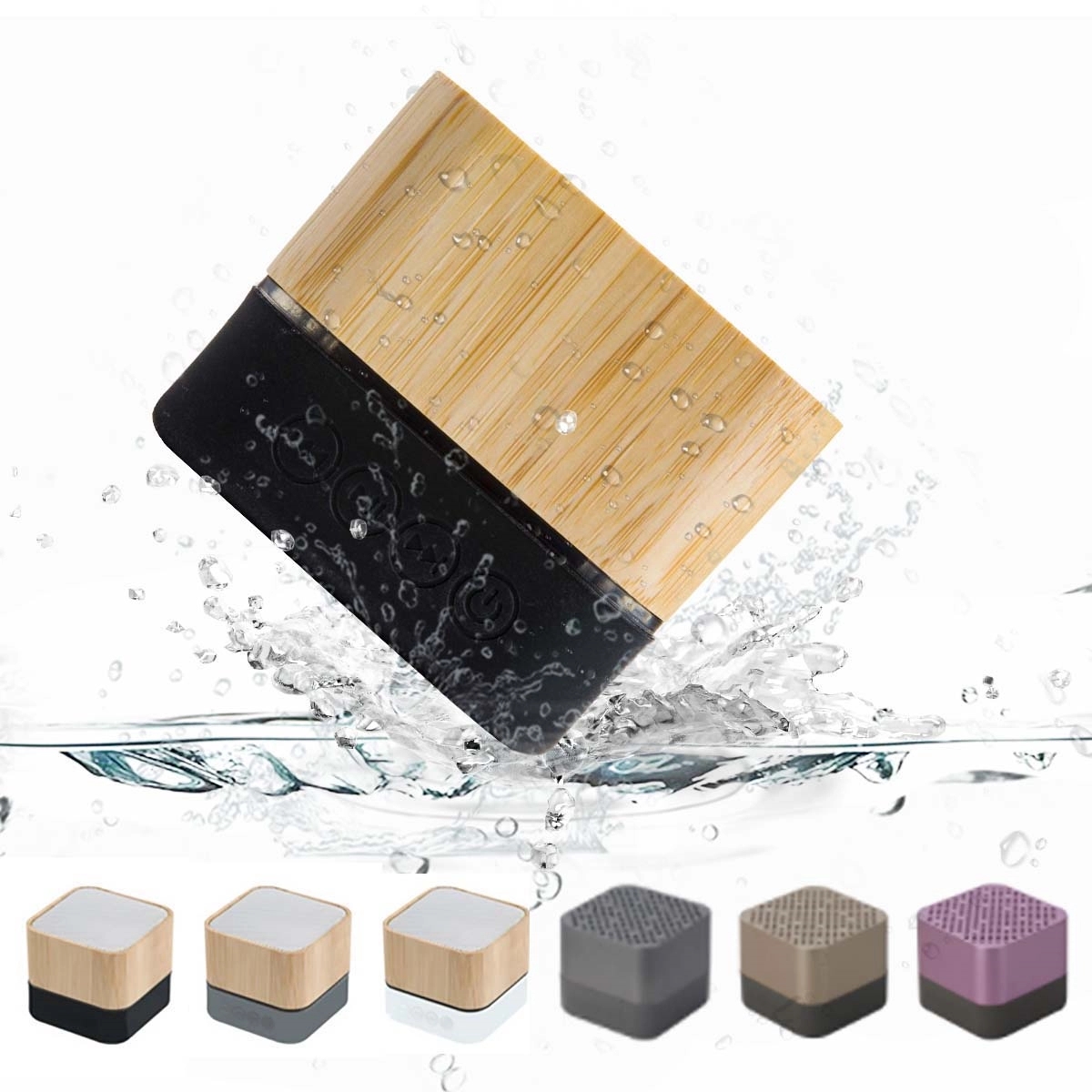 Waterproof Bamboo Bluetooth Speaker 3