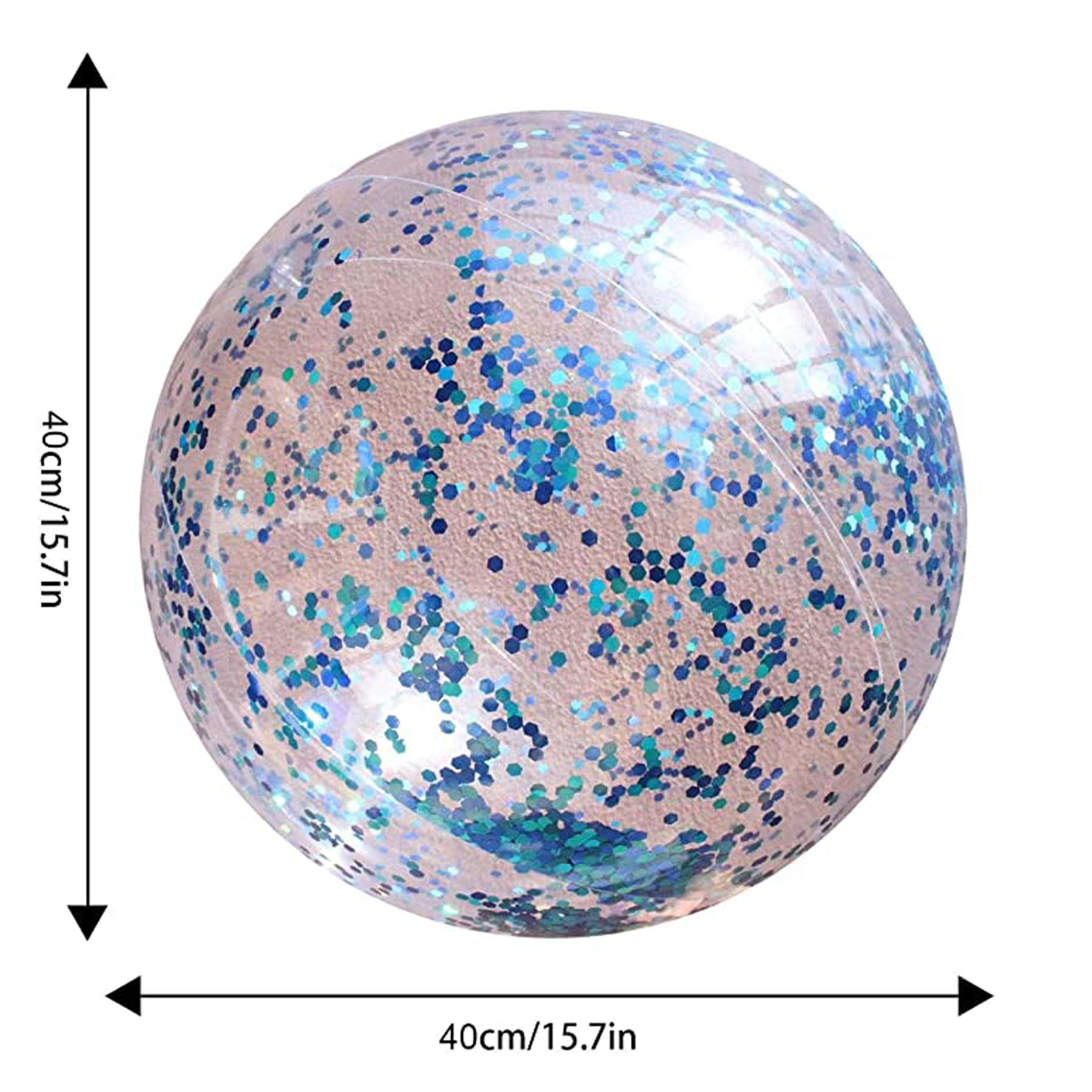 Clear Glitter Beach Balls 2