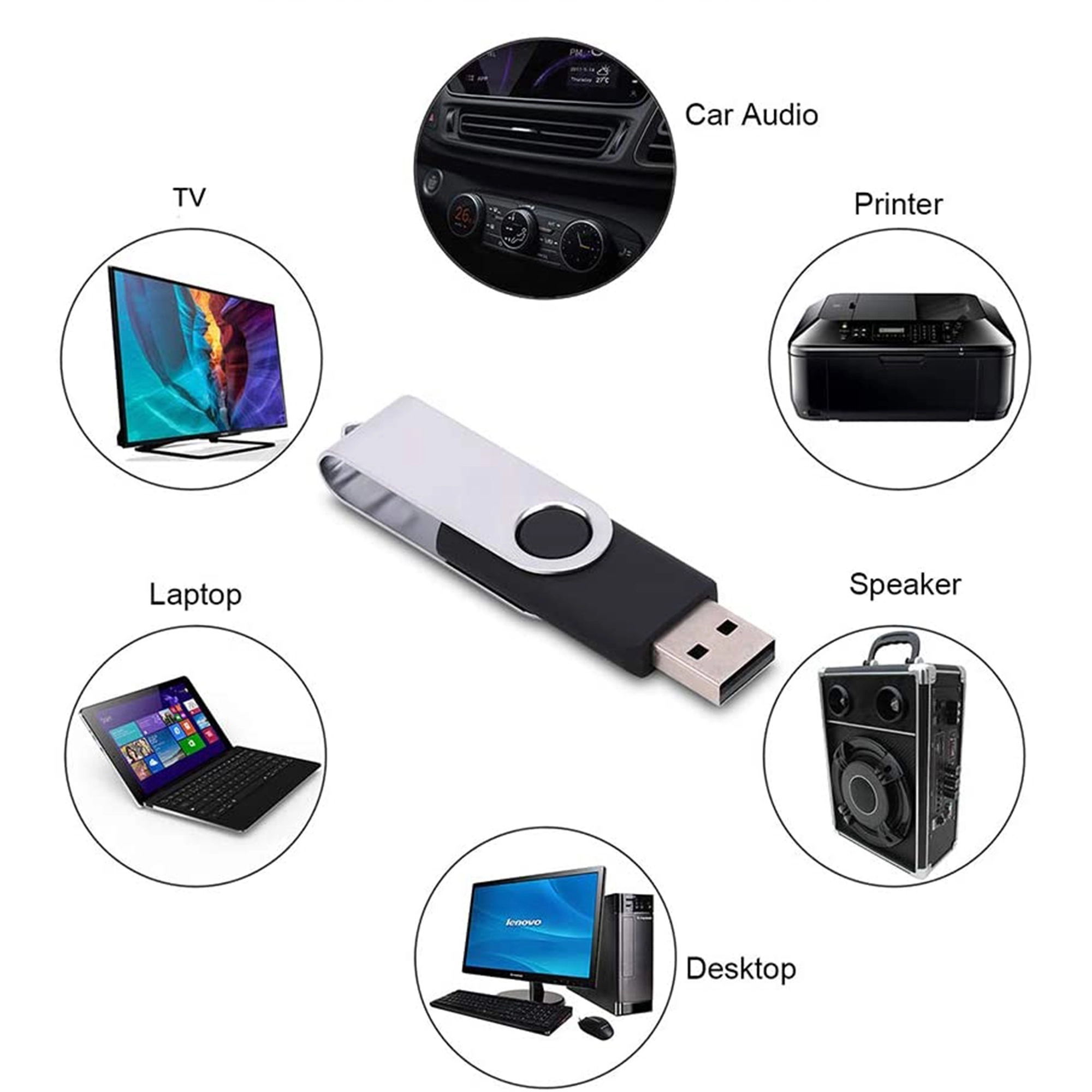 1 GB Metal Rotation Flash Drive 1