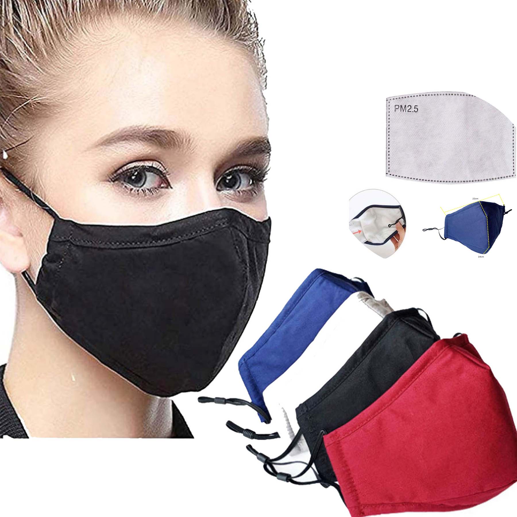 Custom Cotton Mask With Pocket For Filter Insert 2