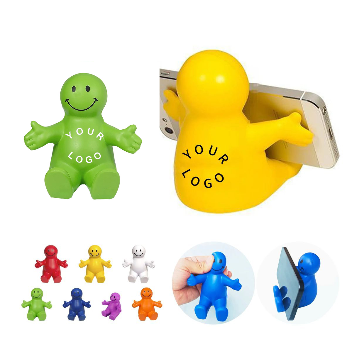 Unique Smiley Face Phone Holder with Custom Print 3