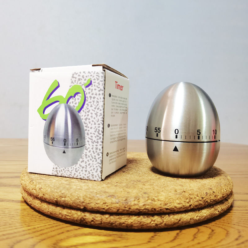 Stainless Steel Winding 60 Min Egg Timer 1