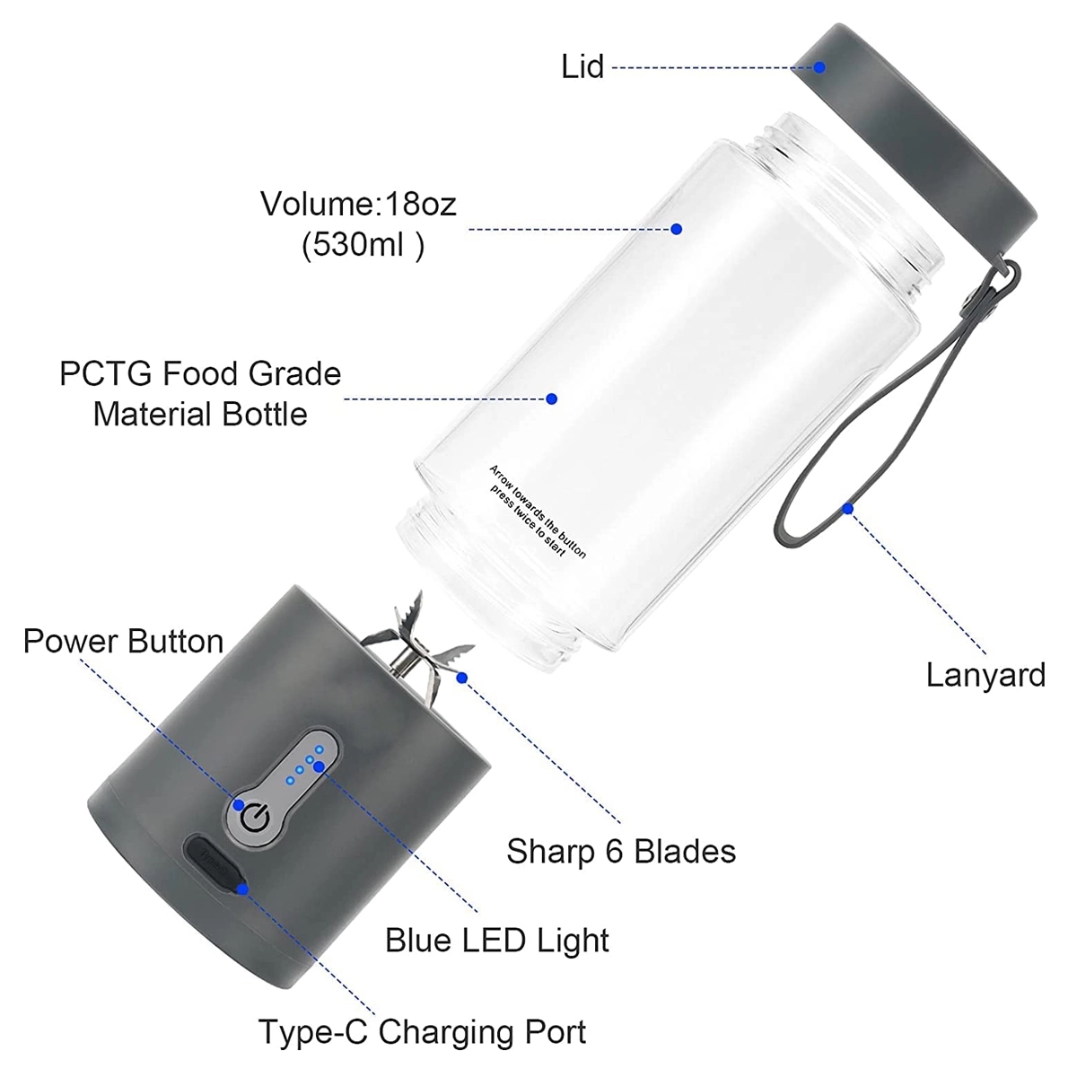 Portable Smoothie Blender 6