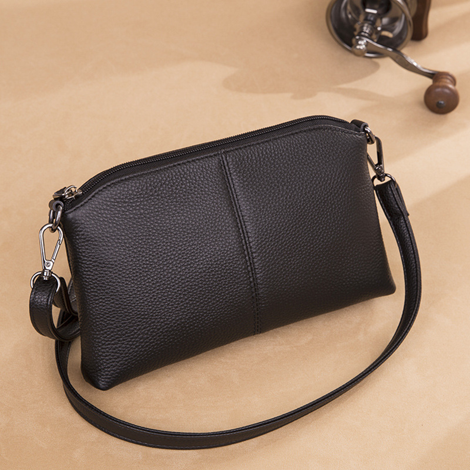 Small Genuine Leather Wristlet Clutch Wallet 9