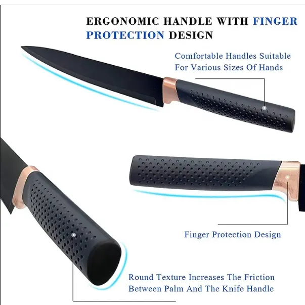 Non-stick 6pcs Kitchen Knife Set 4
