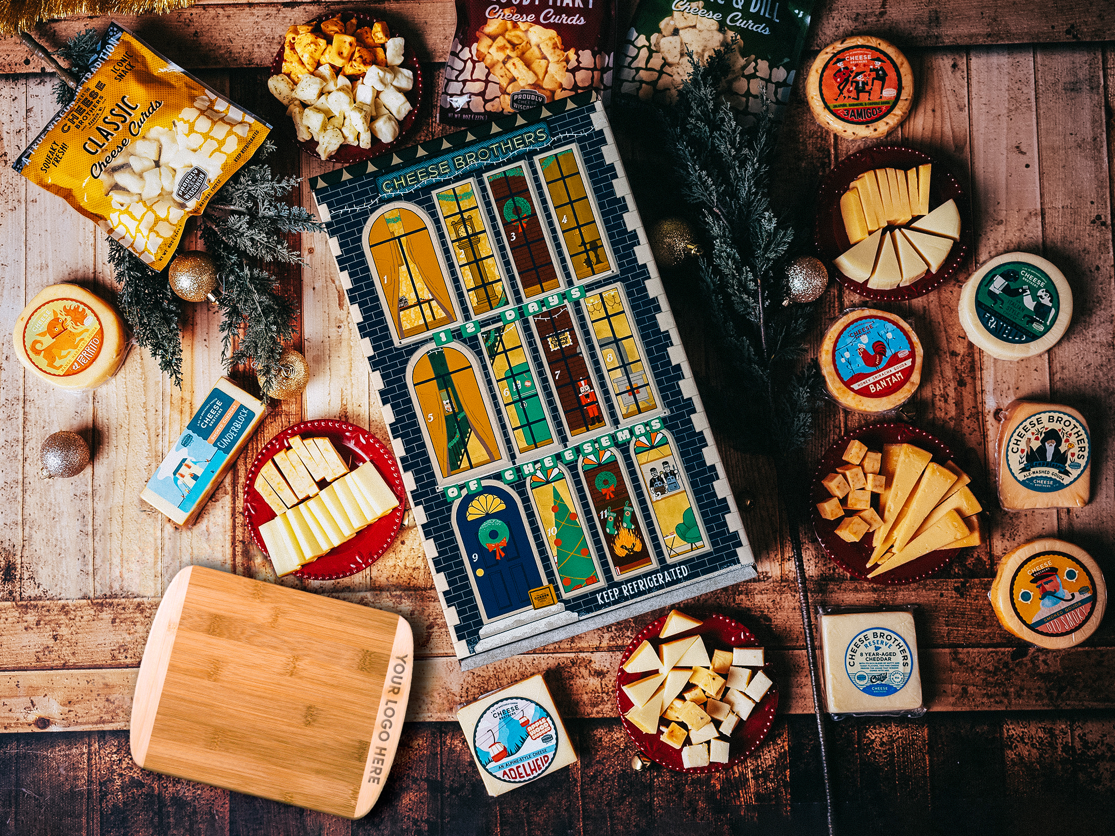 Cheese Bros. "12 Days of Cheesemas" Advent Gift Box & Board 3