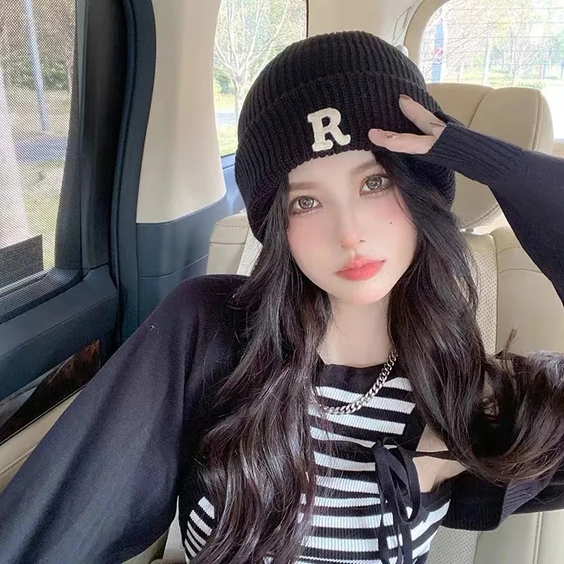 Knitted Hats For Men And Women R Letters Hip Hop 2