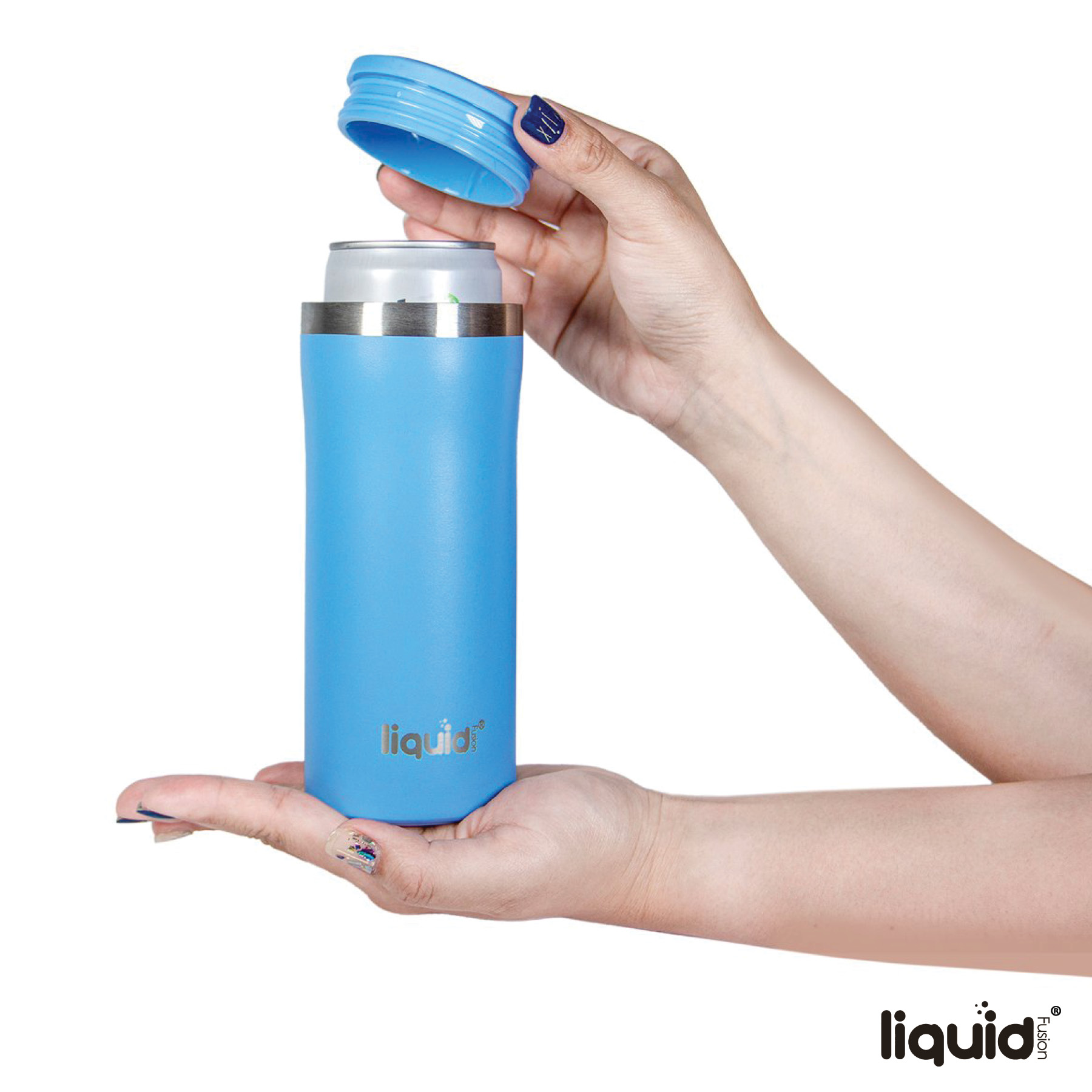 Liquid Fusion® 12 oz. Double Wall, Stainless Steel Skinny Can Cooler 62