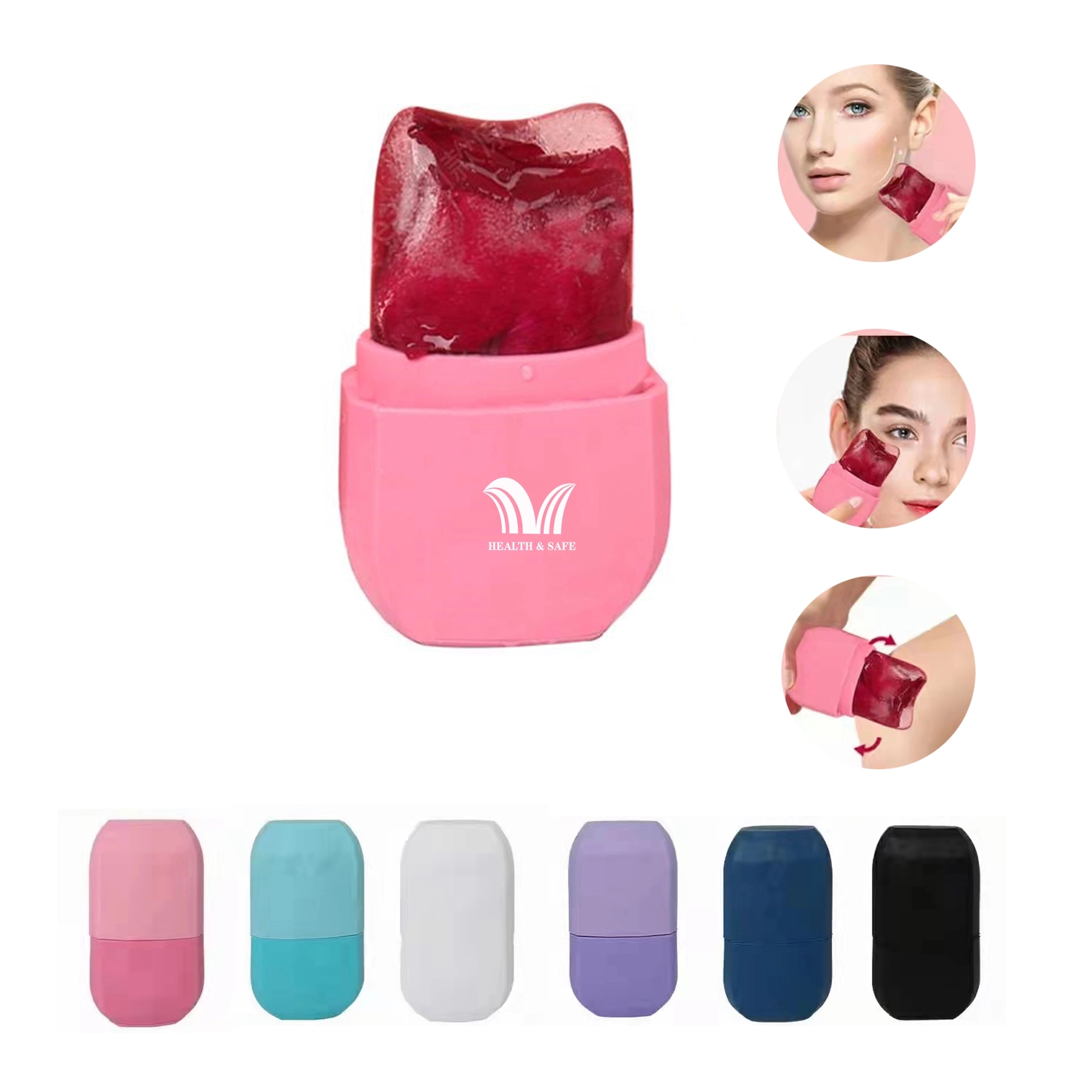 Ice Face Roller Pods Massager Skin Care Silicone Icing Tool 3