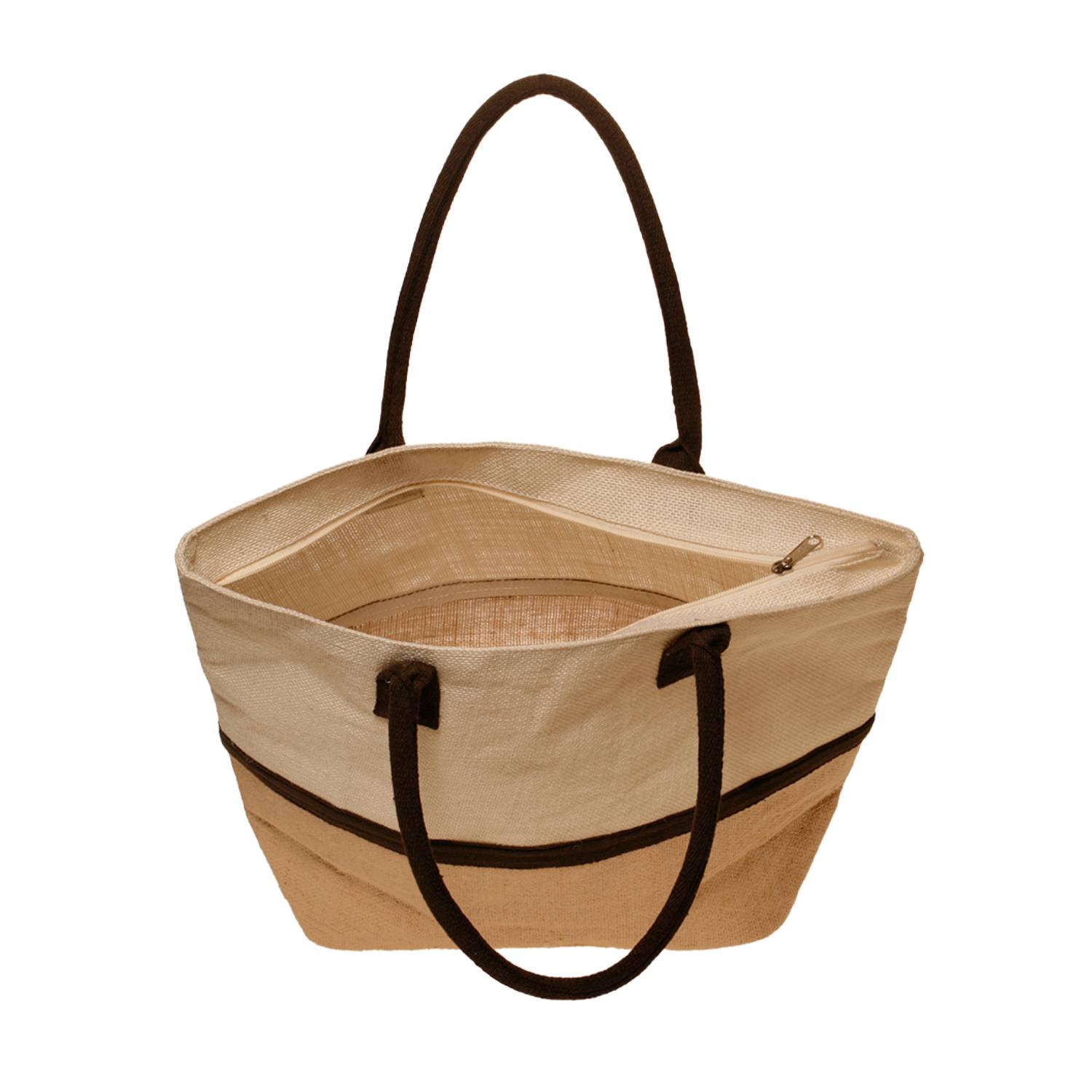 Dual Tone Jute Tote Bag, custom tote bag with logo imprint 6
