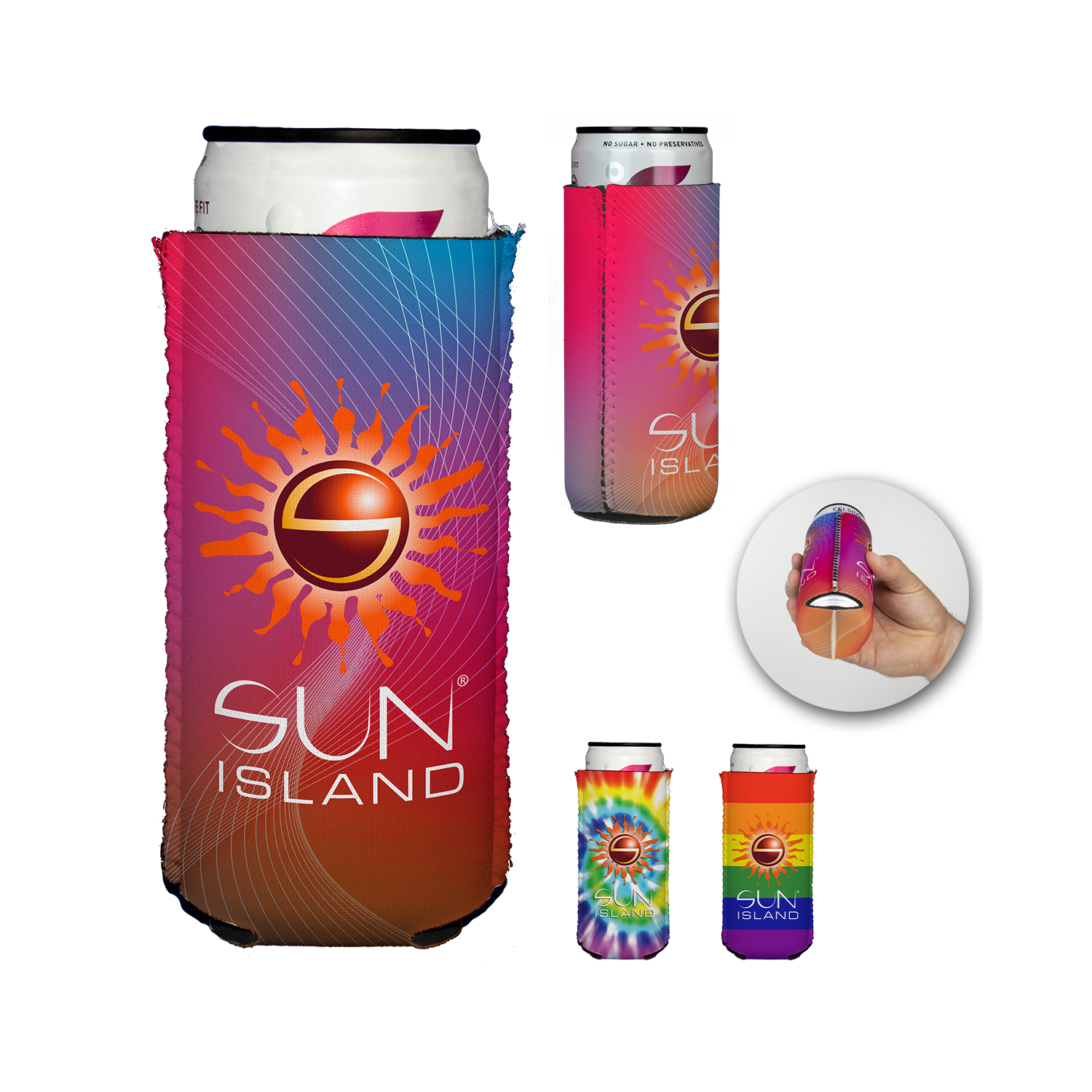 Slim Full Color Neoprene Can Holder 1