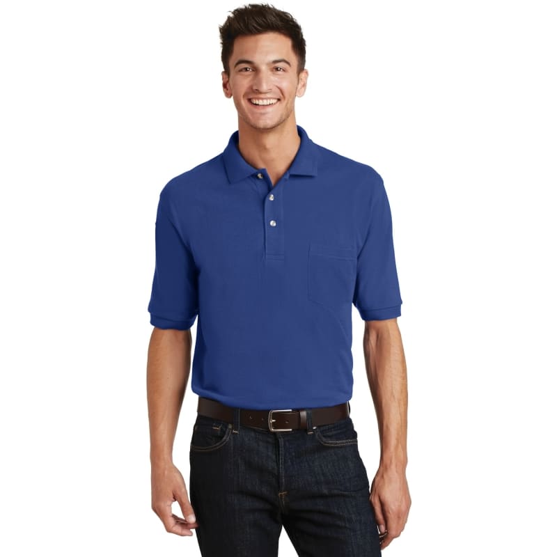 Port Authority Heavyweight Cotton Pique Polo With Pocket. 27
