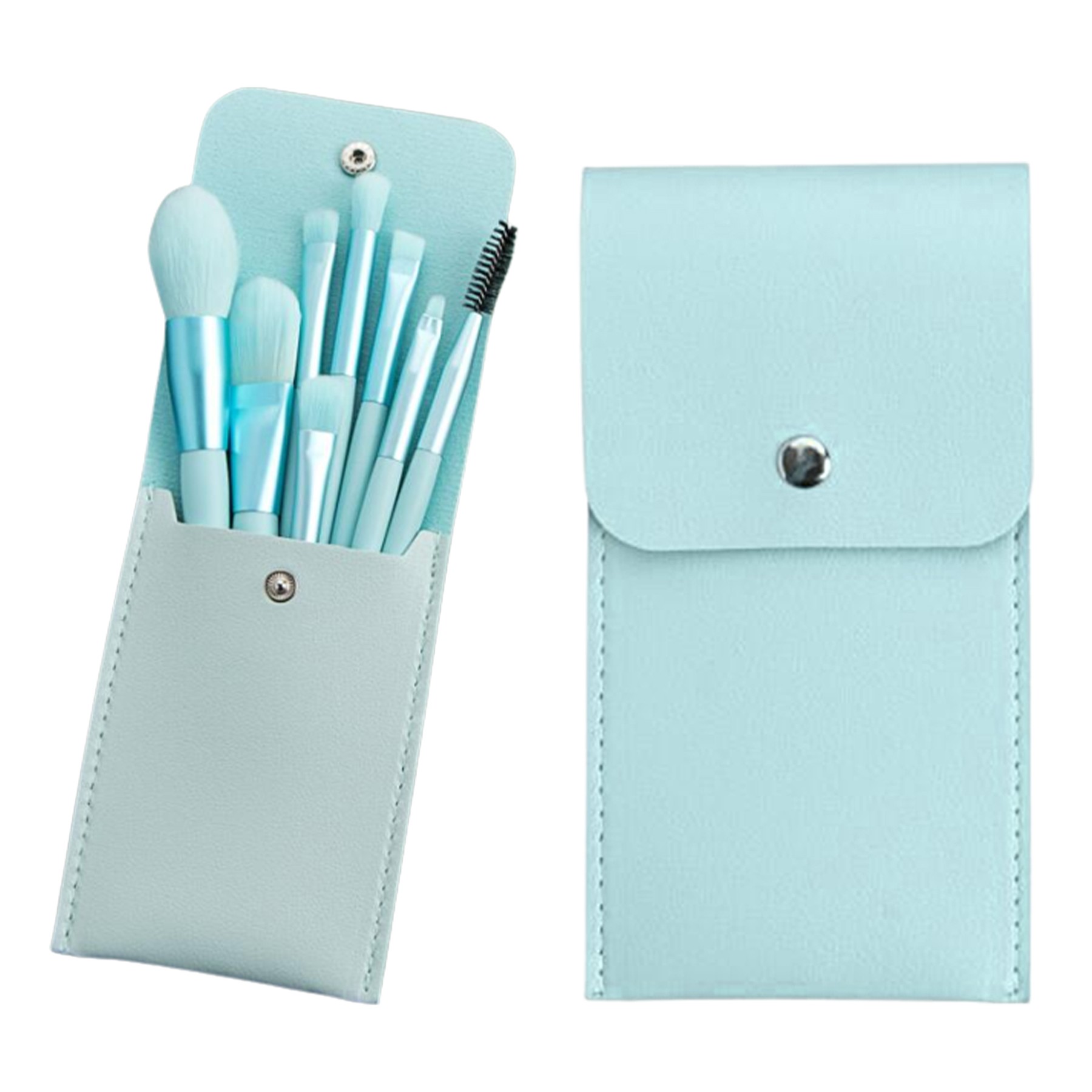 8 Pieces Makeup Brush Set W/ Rectangle Storage Case 2