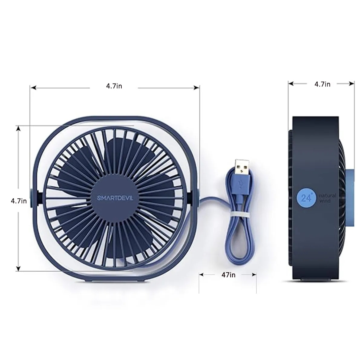 Personal Desktop Home Office Travel USB Mini Fans 3