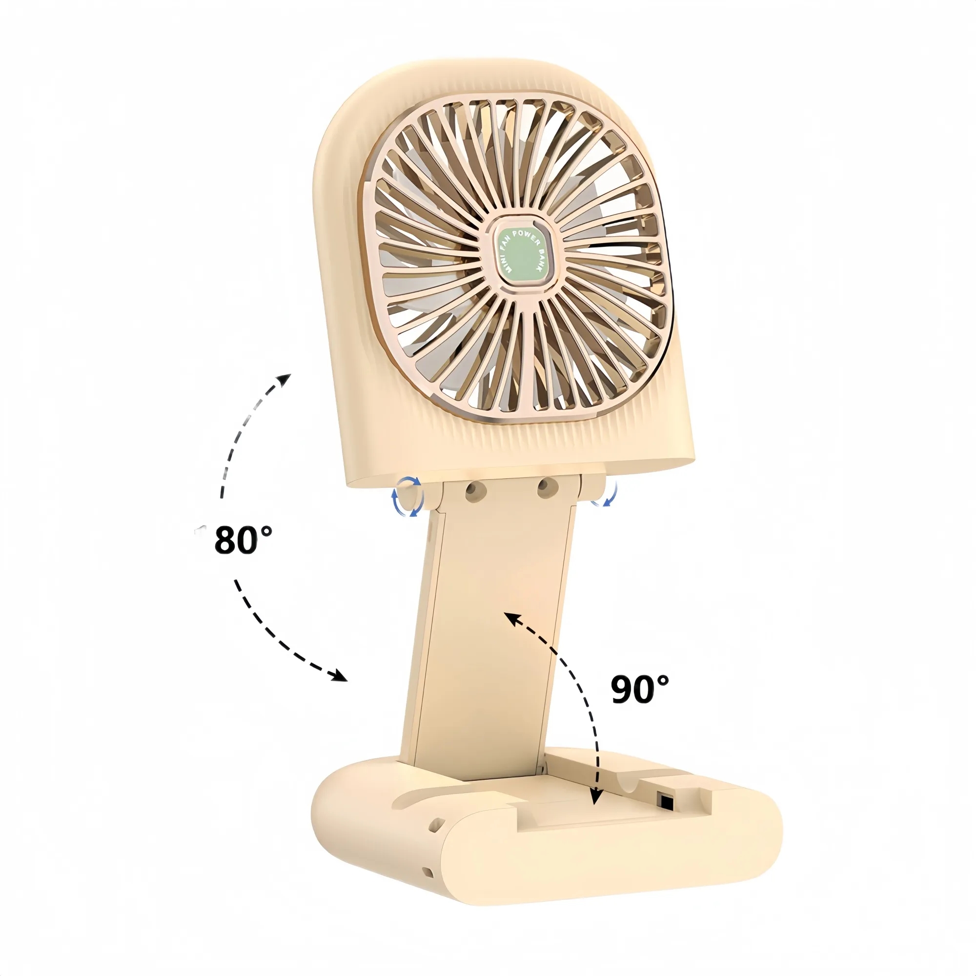 Portable Foldable Phone Stand Fan With Power Bank 8