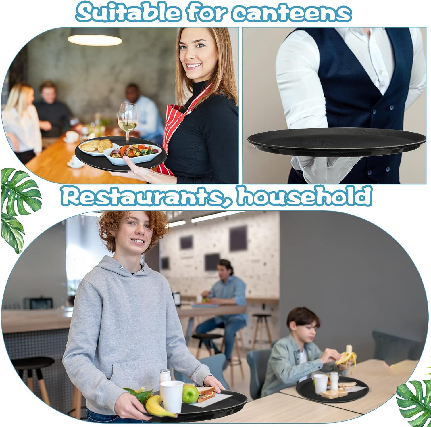 16'' Large Restaurant Serving Trays 4