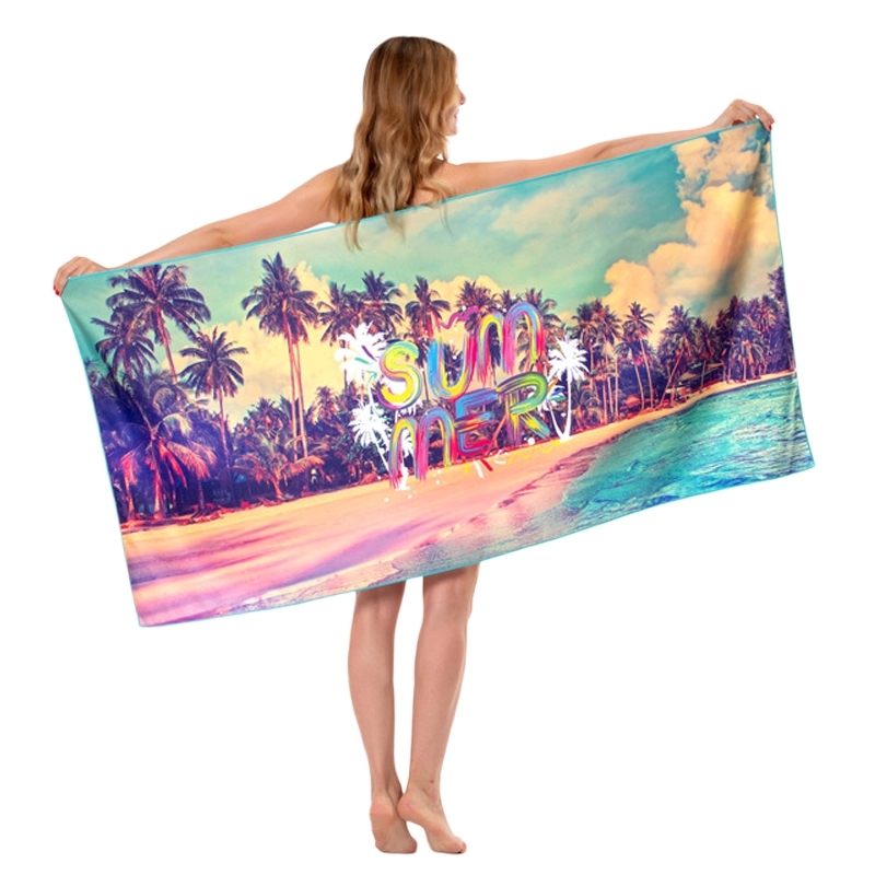 Custom Printed Microfiber Beach Towel - 31.5'' x 63'' 7