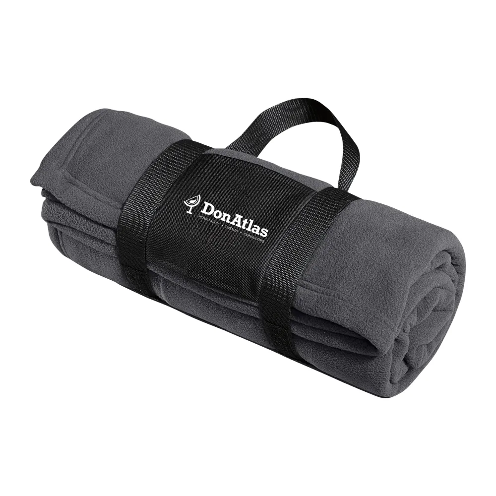 Port Authority Fleece Blanket with Carrying Strap 4