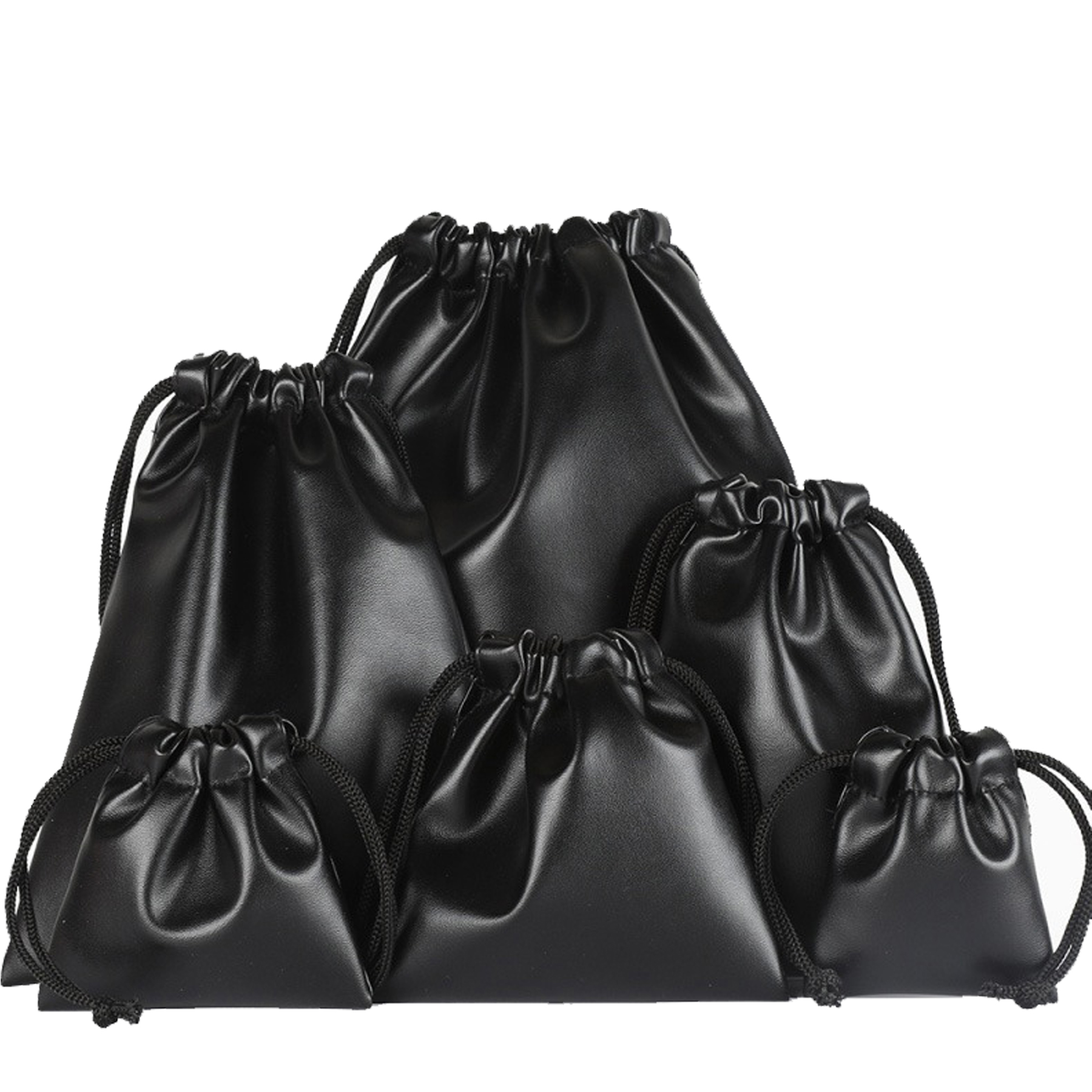PU Leather Drawstring Jewelry Pouch Bag 3