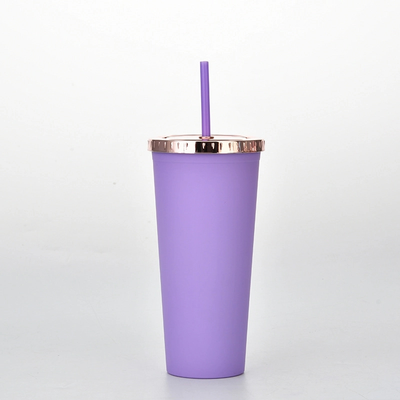 Custom 24 oz AS Plastic Material Tumbler With Straw 10