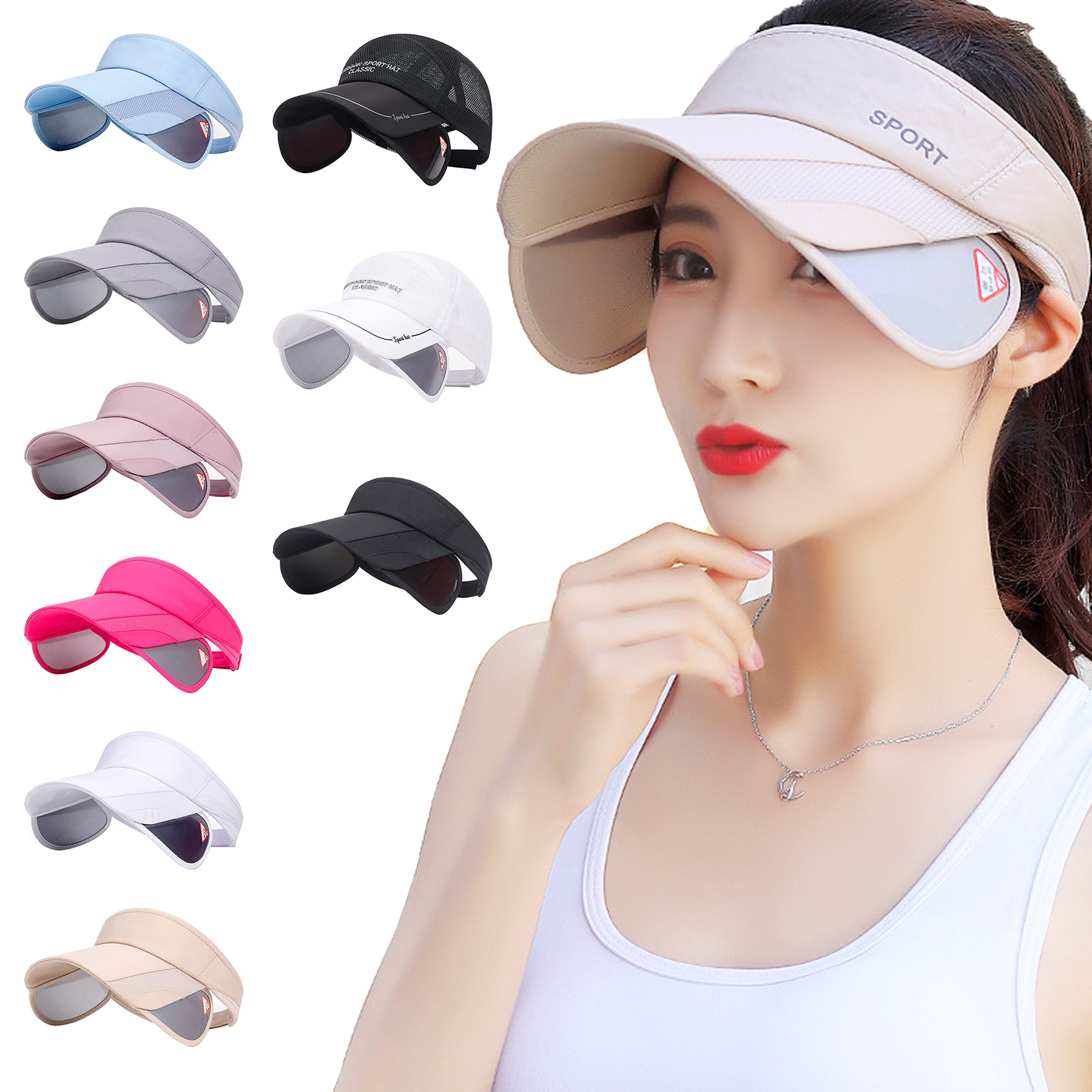 Women Adjustable Sun Visor Hat 2