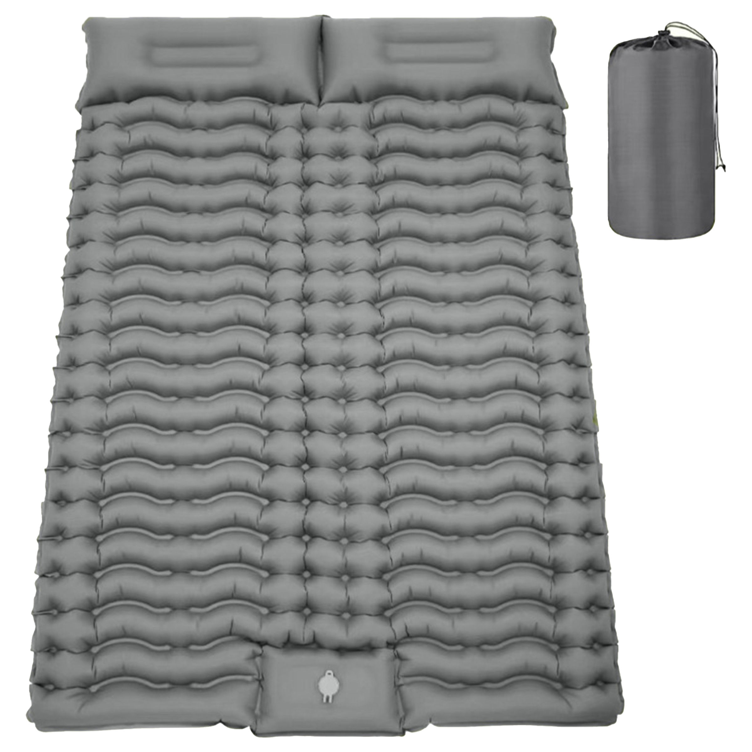 Nylon Portable Double Wave Inflatable Sleeping Mat 2