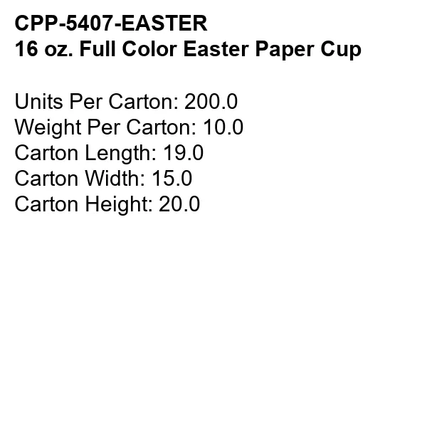 16 OZ. FULL COLOR EASTER PAPER CUP 5