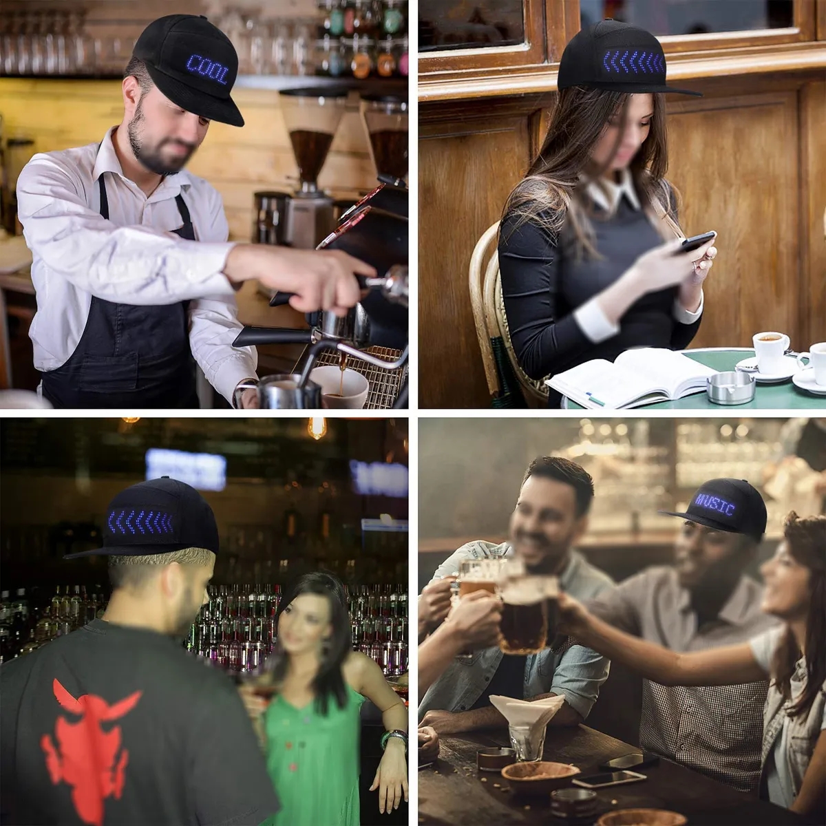 Animated Bluetooth Led Sign Hat Caps 2