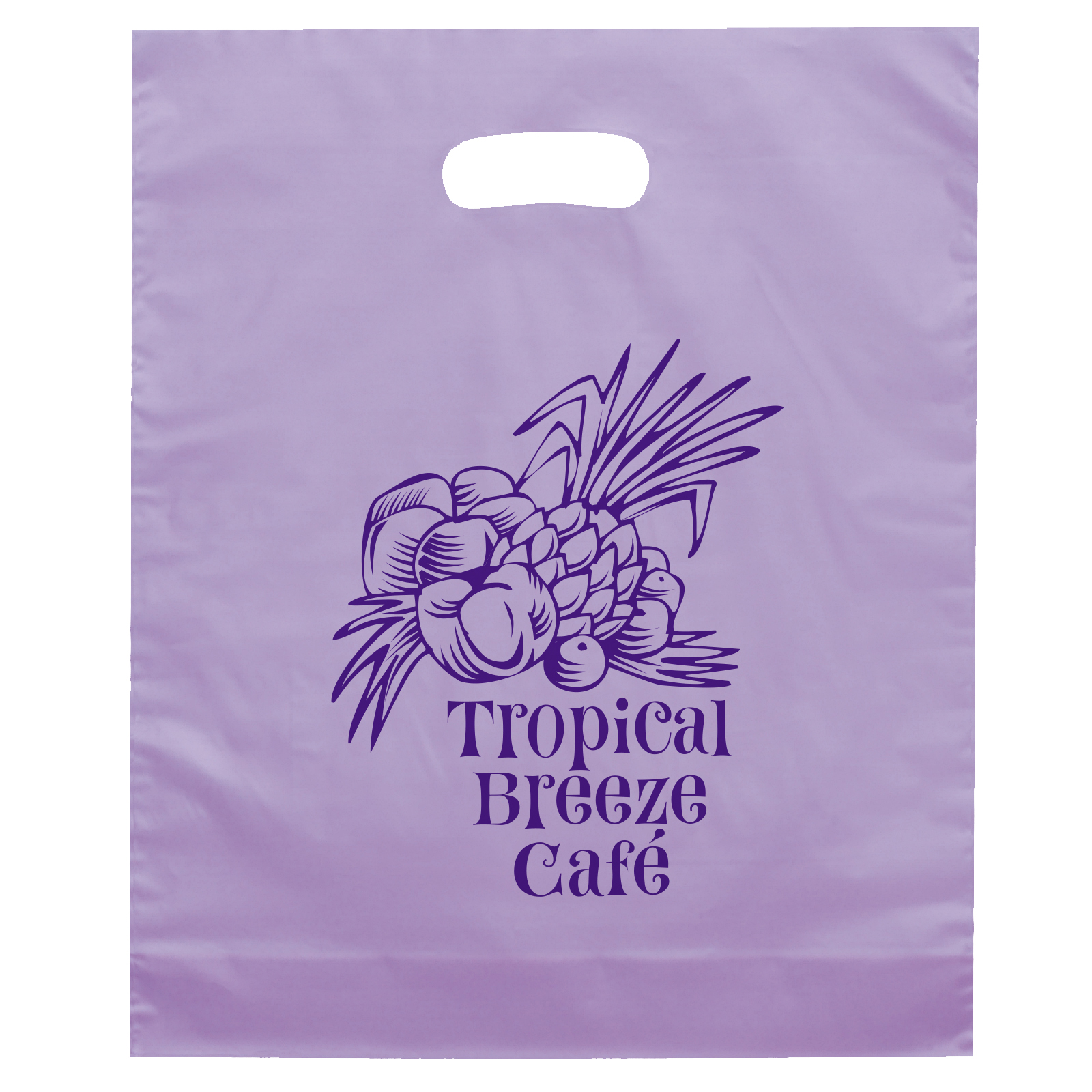 Orchid™- Frosted Brite Die Cut Handle - Flexo Ink Print 5