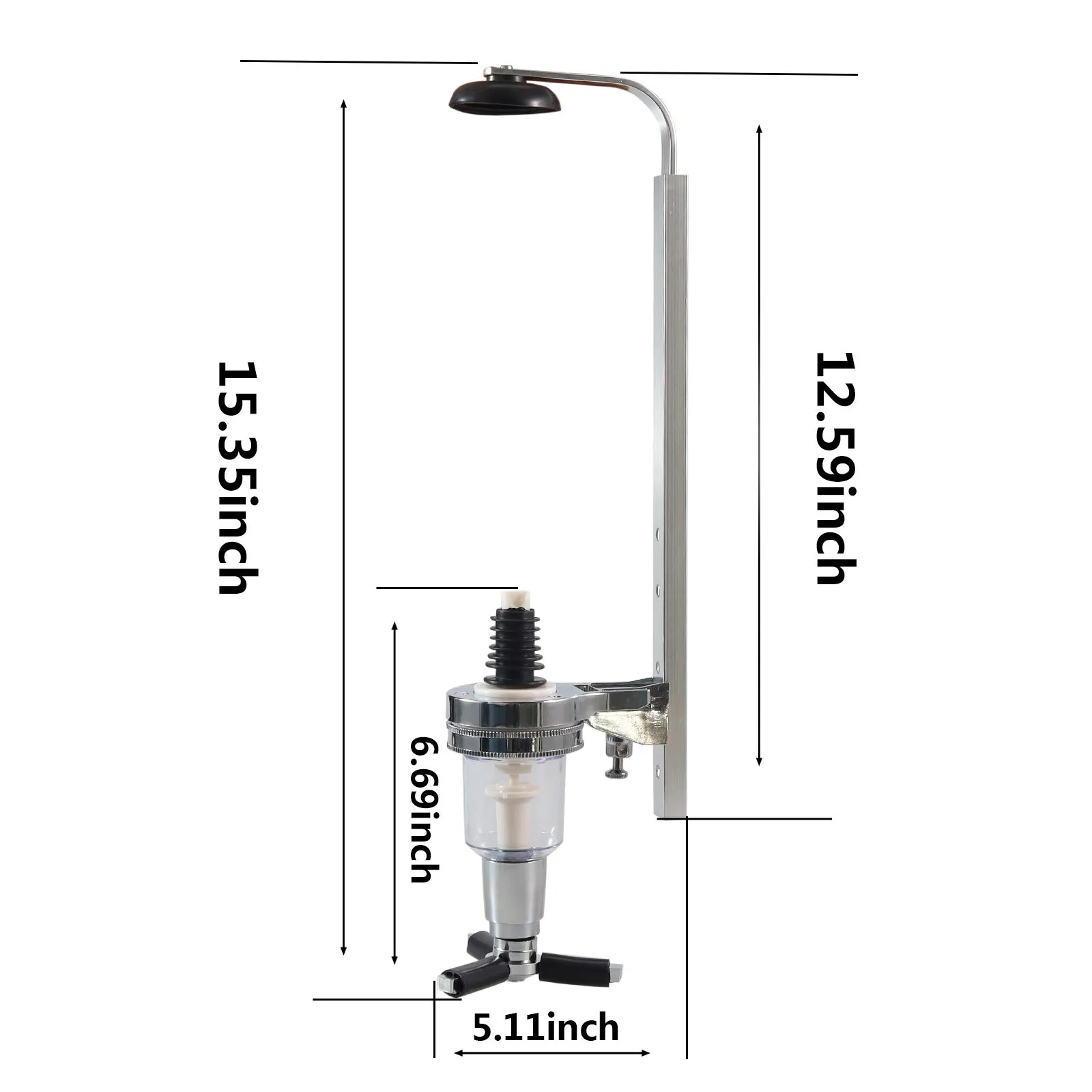 Wall Mounted Liquor Dispenser Aluminum Bracket 1-4 Bottles 4